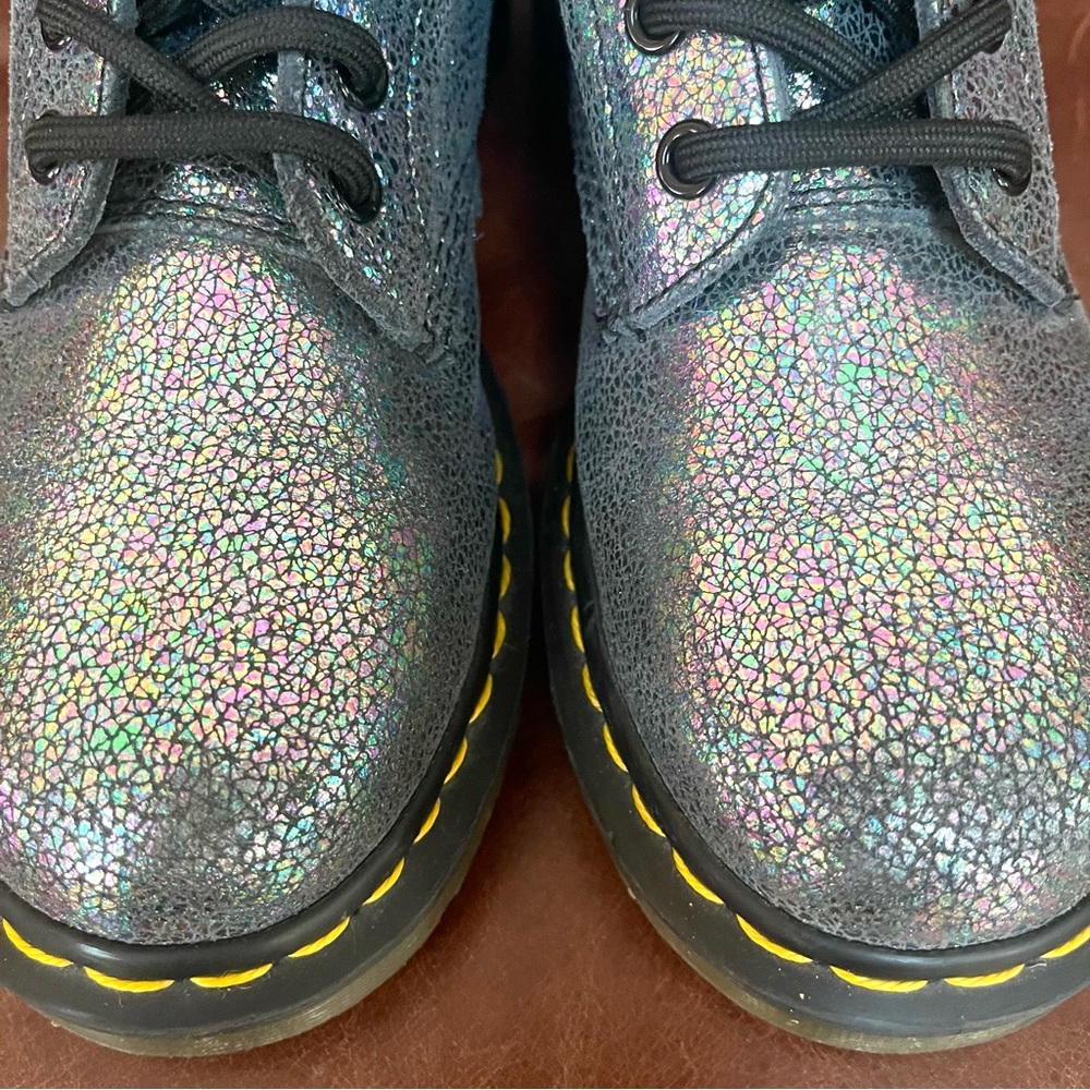 Dr. Martens 1460 Pascal Sparkle Iridescent Metallic Sheen Lace Up Boots Size 7 - Picture 10 of 14